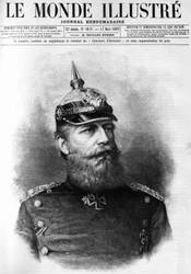 Portrait de Frédéric III de Prusse (1831-1888) dans "Le Monde Illustré" en 1888.
