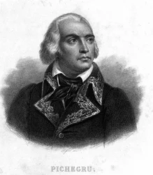 Portrait du général Charles Pichegru (1761 - 1804) - dans "Révolution française" par Thiers. 19ème siècle