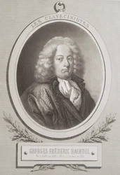 Portrait de George Frederick Handel (1685-1759) frontispice d