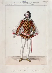 Portrait de Gilbert Duprez, ténor et compositeur français dans "La Favorite" de Gaetano Donizetti