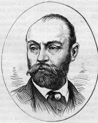 Portrait de Gustave Rodolphe Clarence Boulanger, peintre français. Gravure dans "Le Monde Illustré" n°890 du 2 mai 1874