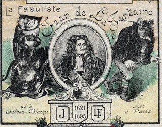 Portrait de Jean de La Fontaine (1621-95). Imagerie d