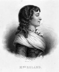 Portrait de Jeanne Marie ou Manon Philipon, Madame Roland (1754 - 1793) - dans "Révolution française" par Thiers