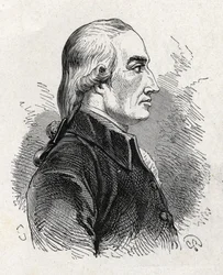 Portrait de Joseph Black (1761 - 1799), physicien et chimiste britannique (découverte de la magnésie) - dans « Album de la Science ; savants illustres ; Grandes découvertes » 1896