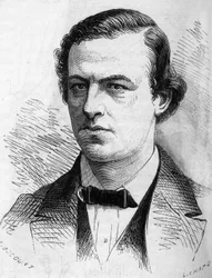 Portrait de Joseph Joachim (1831-1907), violoniste hongrois. Gravure dans « Le Monde Illustré » n°516 du 2 mars