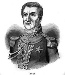 Portrait de Joseph Léopold Sigisbert Hugo (1773-1828), général du Premier Empire, père de Victor Hugo. Gravure dans "Les Illustrations de l
