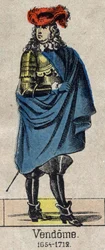 Portrait de Louis-Joseph de Bourbon (1645-1712) dit le Grand Vendôme, duc de Penthièvre et de Mercoeur, puis duc de Vendôme et Pair de France. Image d