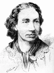 Portrait de Louise Michel (1830-1905), militante féministe et partisane de la Commune de Paris. Ici en 1887.