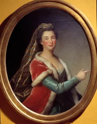 Portrait de Marie Desmares La Champmeslé (1642-1698) actrice dans le rôle de Roxane