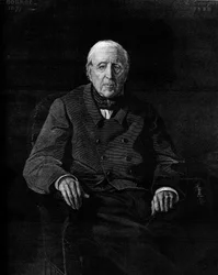 Portrait de Marthe Camille Bachasson, comte de Montalivet (1801-1880), homme politique français. Gravure dans « Le Monde Illustré » n°1190 du 17 janvier 1880.