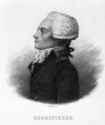 Portrait de Maximilien Robespierre (1758 - 1794) - dans «Révolution française» par Thiers. 19e siècle