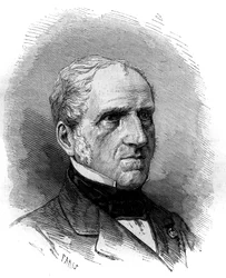 Portrait de Michel Charles (1793-1880), mathématicien français. Gravure dans « Le Monde Illustré » n°1240 du 1er janvier 1881