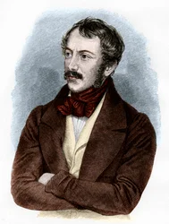 Portrait de Nikolaus Lenau (gravure en couleur)