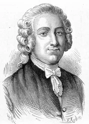 Portrait de Pierre Joseph Macquer (1718 - 1784), chimiste et médecin français - dans « Album de la Science ; savants illustres ; Grandes découvertes » 1896
