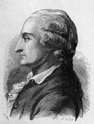 Portrait de Pilâtre de Rozier (1756 - 1785), physicien et aéronaute français (premier voyage en montgolfière) - dans "Album de la Science; savants illustres; Grandes découvertes" 1896.