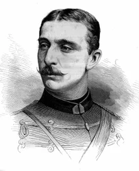 Portrait du Prince Eugène Louis Napoléon, connu sous le nom de "Prince Impérial", fils de Napoléon III (1856-1879). Gravure dans "Le Monde Illustré" n°1161 du 28 juin
