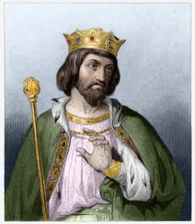 Portrait de Robert II le Pieux (v. 972 - 1031), Roi de France - dans « Histoire des Français » par Lavallée, gravure, sd.