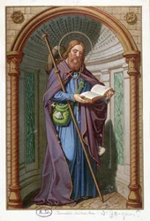 Portrait de Saint Jacques le Majeur lisant, France 19e siècle
