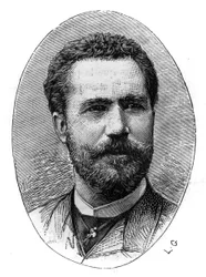Portrait de Sebastián Julián Gayarre Garjón (1844-1890), ténor espagnol. Gravure dans "Le Monde Illustré", 20 mars