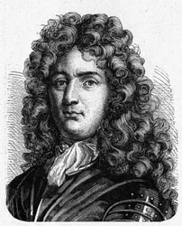 Portrait de Vauban (1633 - 1707). (Sébastien Le Prestre de Vauban) (Maréchal de France et ingénieur militaire) - dans "Album de la Science; savants illustres; Grandes découvertes" 1896.