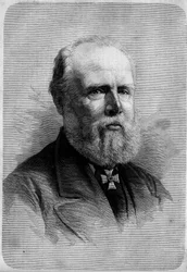 Portrait de Guillaume III (1817-1890), roi des Pays-Bas. Gravure dans "Le Monde Illustré" n°1139 du 25 janvier