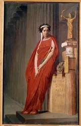 Portrait de la comédienne Élisabeth Félix dite Mademoiselle Rachel