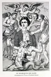 Portrait du marquis de Sade entouré de démons