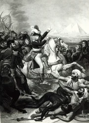 Représentation de Napoléon en héros conquérant en Égypte