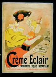 Affiche publicitaire pour Crème Éclair Dessert Instantané