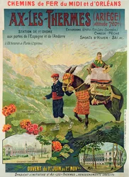 Affiche publicitaire pour la station de ski d