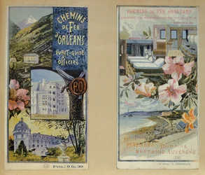 Affiches publicitaires pour le Chemin de Fer d