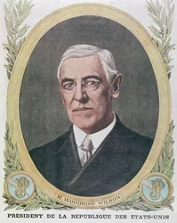 Président Woodrow Wilson, illustration de Le Petit Journal 1917