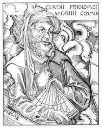 Ptolémée (Claudius Ptolemaeus) (c.90-168) tenant un sextant