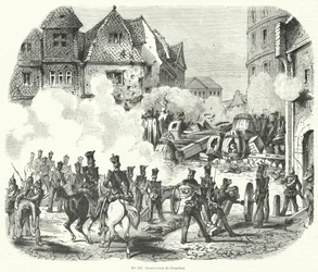 Rébellion à Francfort, Allemagne, septembre 1848