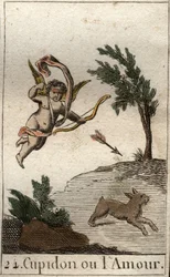 Représentation de Cupidon, ou Amour, serviteur de Vénus, en tant qu