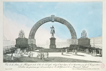 Restauration de la statue de Henri IV sur le Pont Neuf, Paris, 25 août 1818