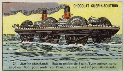 Navire à rouleaux conçu par Ernest Bazin
