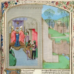 Roy 15 E IV f.236, Couronnement de Guillaume Ier, tiré des Anciennes Chroniques d