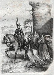 Ruggiero et trois nymphes de la cour d