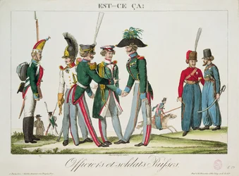 Officiers et soldats russes, 1815