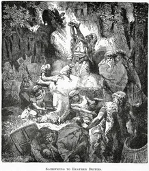 Sacrifice aux divinités païennes, vers 1890