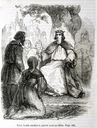 Saint Louis rendant justice sous un hêtre - dans « Histoire de France » par L.-P. Anquetil