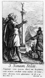 Saint Siméon le Stylite sur sa colonne