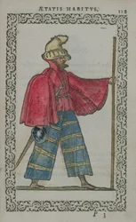 Écossais en costume traditionnel, de Costumes du Monde, publié à Anvers, 1572