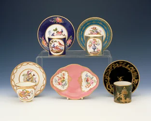 Sélection de porcelaine de Sèvres, vers 1760