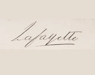 Signature de Marie-Joseph-Paul-Yves-Roch-Gilbert du Motier, Marquis de Lafayette