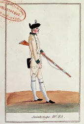 Soldat du 85e Régiment de Saintonge, vers 1780