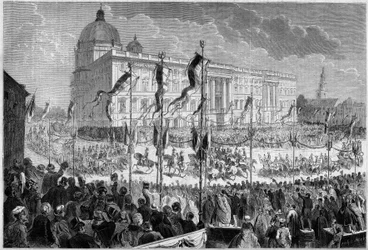 Entrée solennelle de Guillaume Ier (1797-1888), roi de Prusse, à Berlin, le 22 octobre