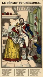 Chanson : le départ du grenadier. Image d