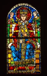 Vitrail. Empereur en majesté, fin XIIe siècle